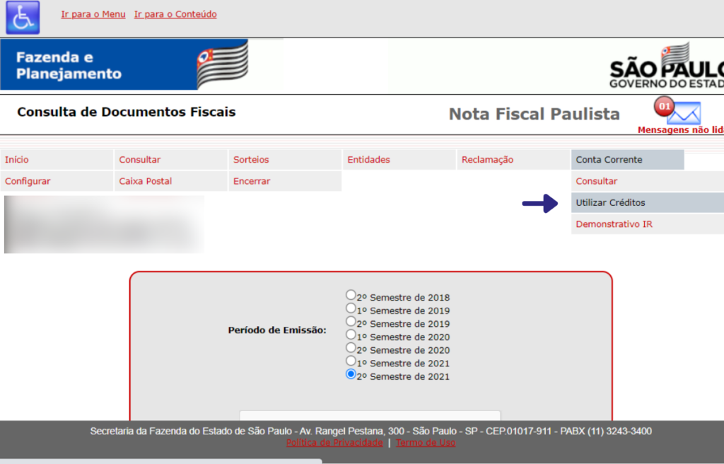 Consultar O Saldo Da Nota Fiscal Paulista Atualizado Em